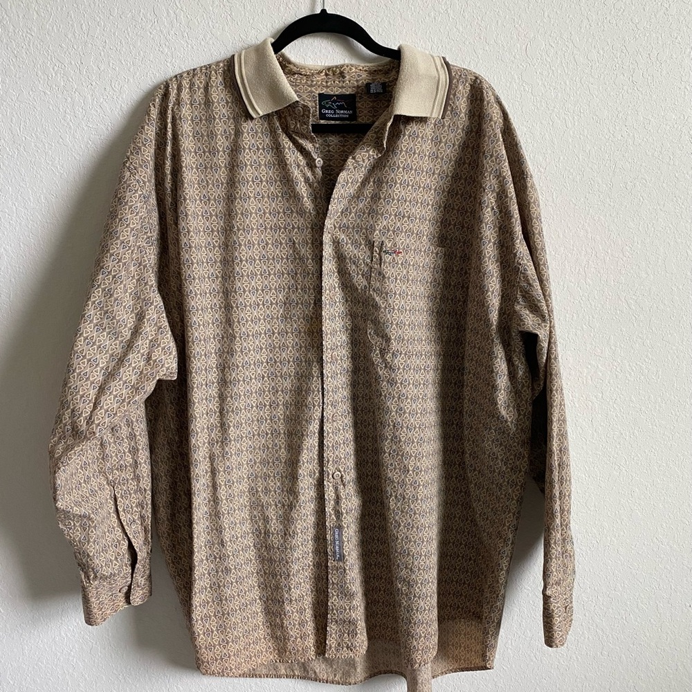 Men’s Greg Norman Collection Shirt.  Multi-Cole.  Size XXL-TTG, ribbed collar.